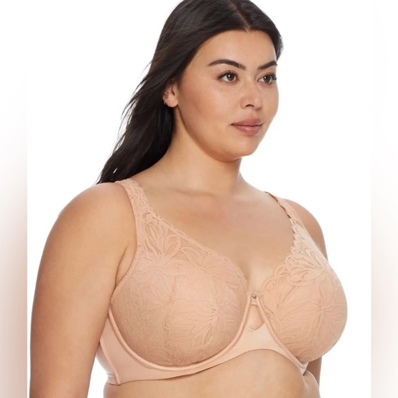 Bare Necessities Sand Bette Lined Lace Contour Underwire Bra 46C NWT - Picture 5 of 9